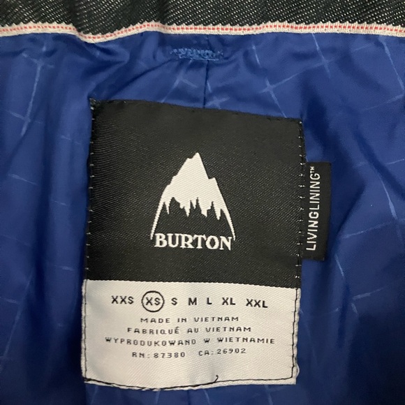 Burton Vida blue white rustic print snowboard ski pants  XS - Picture 11 of 11